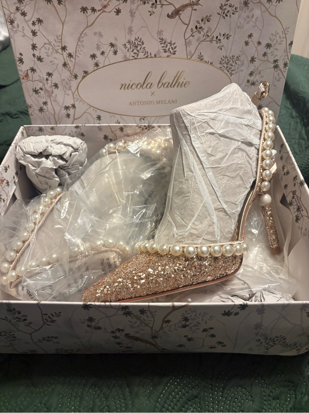 Nicola Bathie X Antonio Melani glitter pumps